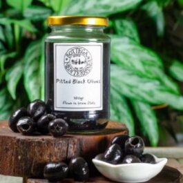 BOTTEGA PITTED BLACK OLIVES IN JAR 300GR