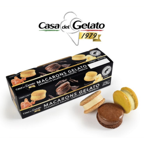 CASA DEL GELATO MACARONS FILLED GELATO MIXED FLAVORS